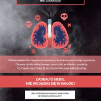 Plakat: Uzależnienie od nikotyny dla młodzieży