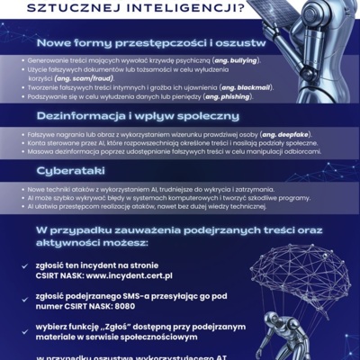 Plakat: Technologia wspiera - człowiek decyduje (dorośli)