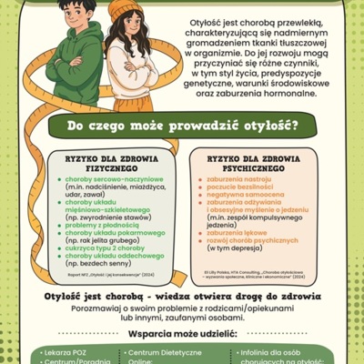 Plakat: Zdrowie bez nadmiaru (młodzież)