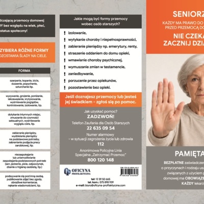 Broszura:  Przemoc Seniorzy