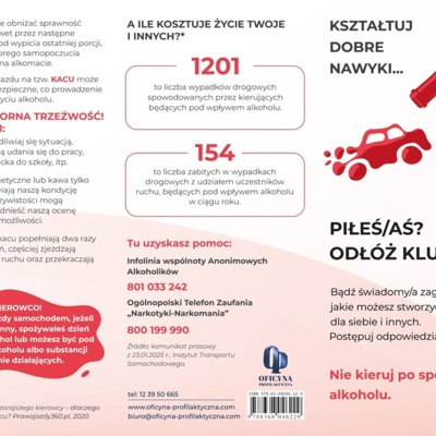 Broszura:  Bezpieczny Kierowca - profilaktyka prowadzenia pojazdów pod wpływem alkoholu
