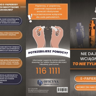 Broszura: E-papierosy i woreczki nikotynowe (Uczniowie)