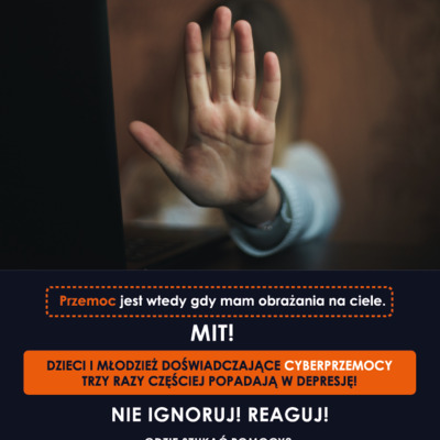 Plakat: Cyberprzemoc może być śmiertelna (Rodzice/Pedagodzy)