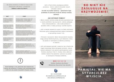 Broszura:  Nie Bądź Obojętny - Reaguj (Młodzież)