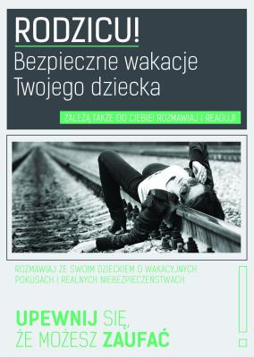 Plakat: Bezpieczne wakacje Twojego dziecka
