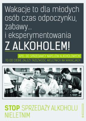 Plakat: Wakacje bez alkoholu (dla sprzedawców)