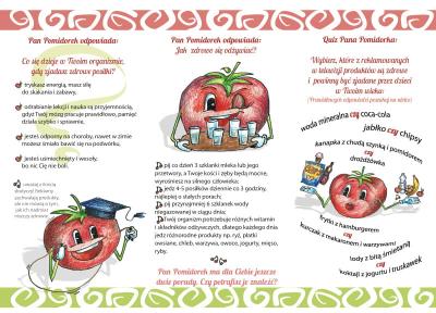 Ulotka: „Pan Pomidorek radzi” Bajkowa Profilaktyka – Zdrowe odżywianie
