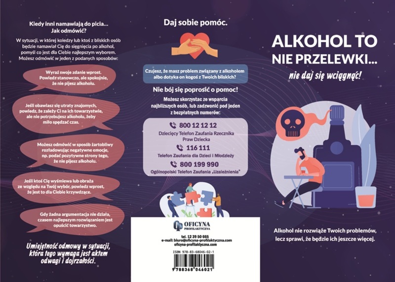 Broszura:  Alkohol Młodzież
