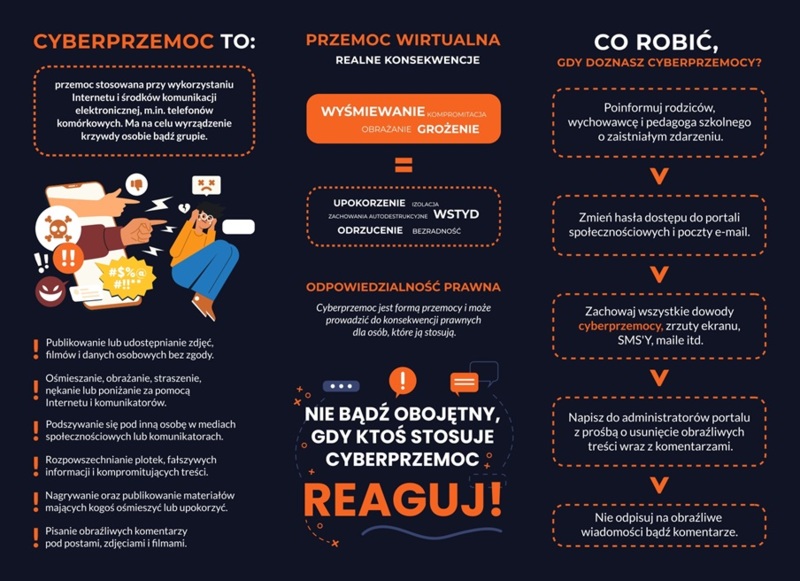Broszura: Cyberprzemoc nie rani ciała lecz duszę (Młodzież)