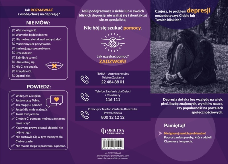 Broszura:   Depresja (Młodzież)