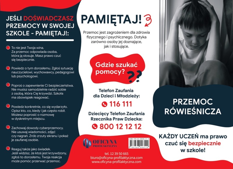 Broszura:  Przemoc Rówieśnicza Dzieci i Młodzież