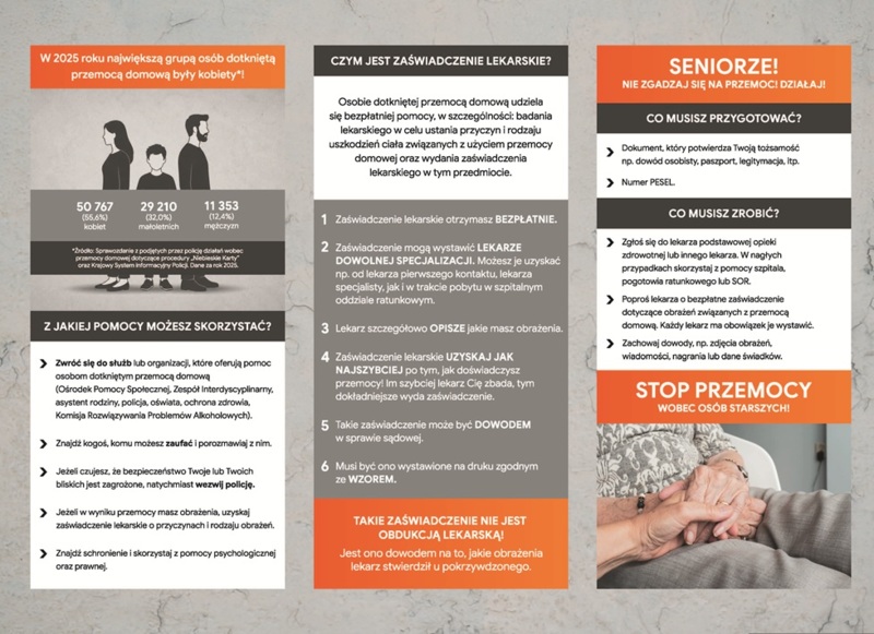 Broszura:  Przemoc Seniorzy