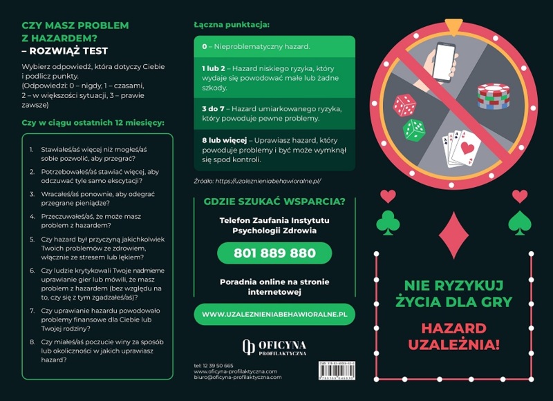 Broszura: Hazard dostrzegaj rozmawiaj (Dorośli)