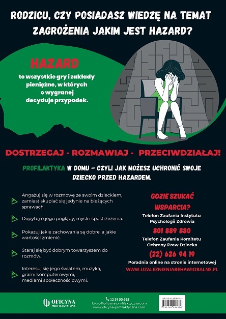 Plakat: Hazard dostrzegaj rozmawiaj  (Rodzice)