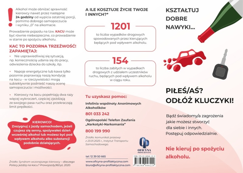 Broszura:  Bezpieczny Kierowca - profilaktyka prowadzenia pojazdów pod wpływem alkoholu