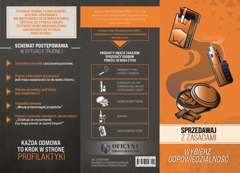 Broszura: E-papierosy i woreczki nikotynowe (Sprzedawcy)