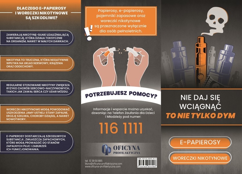 Broszura: E-papierosy i woreczki nikotynowe (Uczniowie)